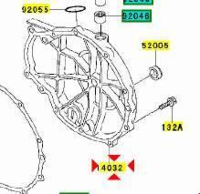 Coperchio frizione Kawasaki KL 500 140321387