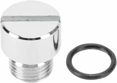 Tappo cromato a vite per pompa olio per Big Twin d 