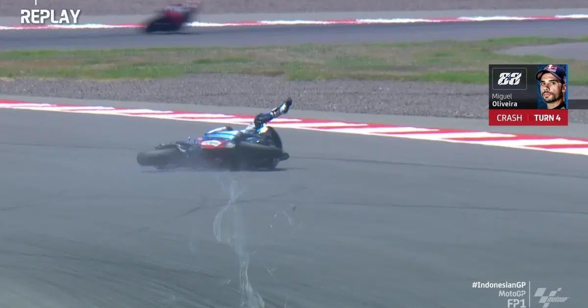 MotoGP 2024. GP dell'Indonesia. Infortunato Miguel Oliveira in un high-side, salter&agrave; questa gara e quella del Giappone