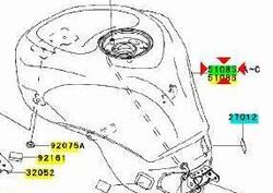 -Serbatoio verde Kawasaki Ninja ZX-10R 51085540977