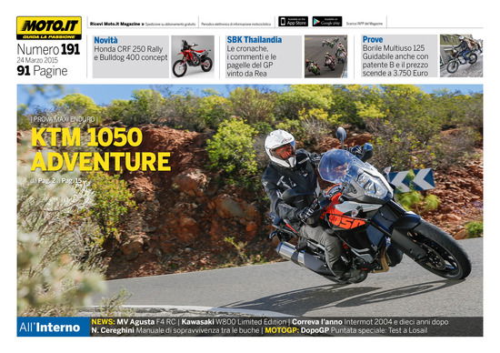 Magazine n°191, scarica e leggi il meglio di Moto.it 