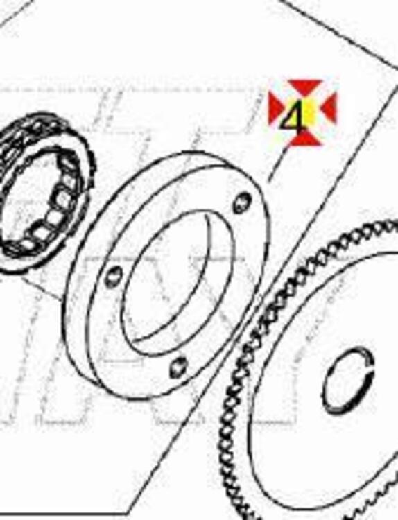 -Flangia ruota libera Aprilia Leonardo 125