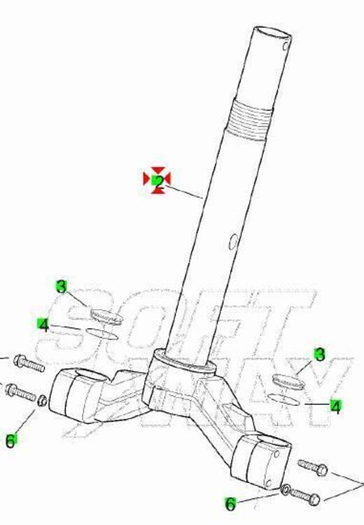 -Piastra forcella inferiore Aprilia Scarabeo 125