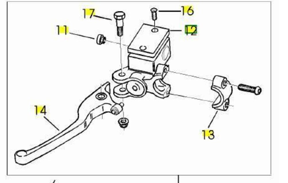 -Pompa freno ant Scarabeo 50 AP8213307 Aprilia