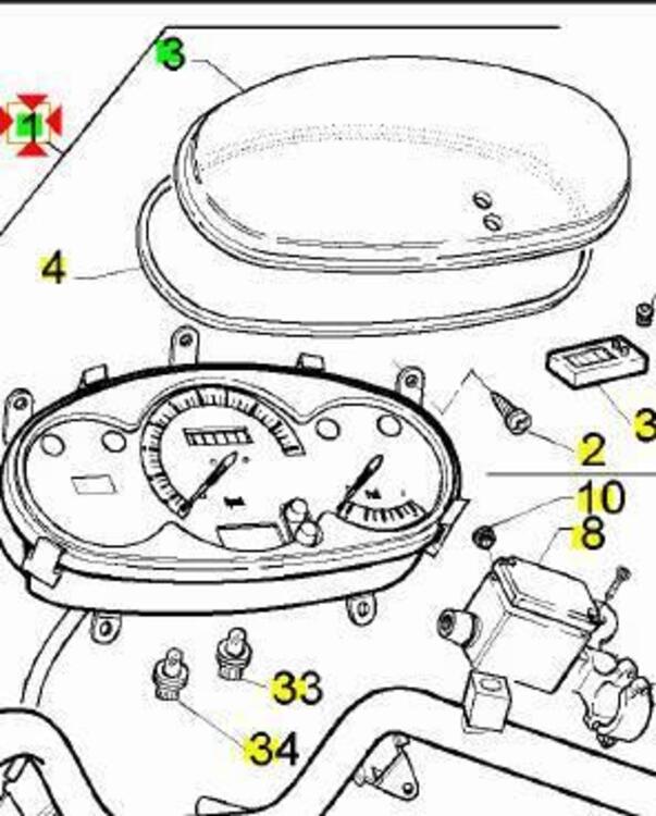 -Cruscotto Gulliver 50 AP8212859 Aprilia