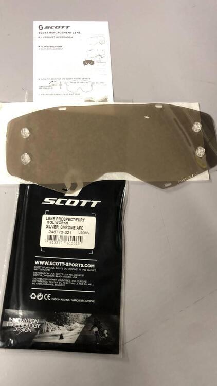 LENTE SILVER CHROME PER MASCHERA SCOTT PROSPECT CO