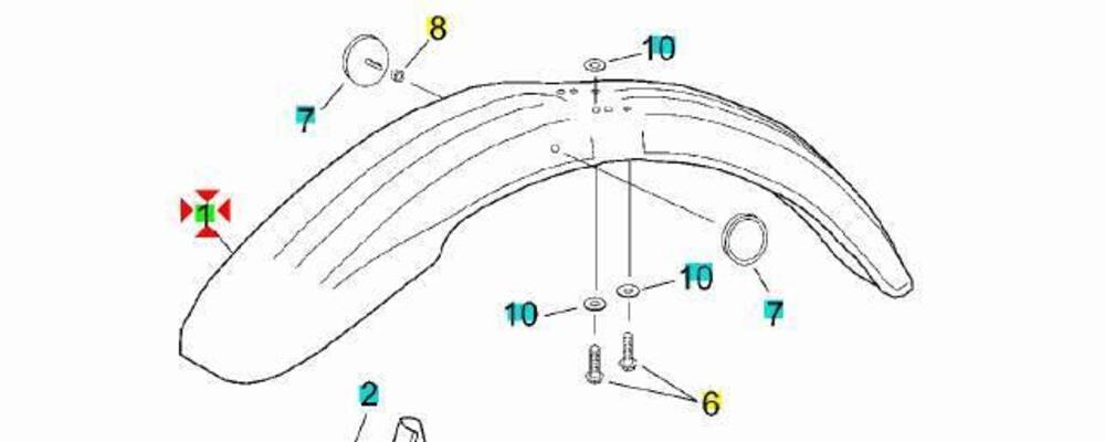 Parafango ant Aprilia RX MX 50 AP8226477