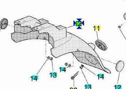 Parafango post Aprilia Scarabeo 50 Ditech AP822674