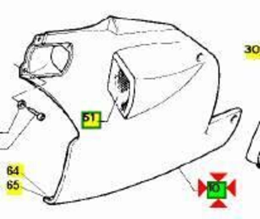 Carena sinistra Aprilia RS50 AP8231628