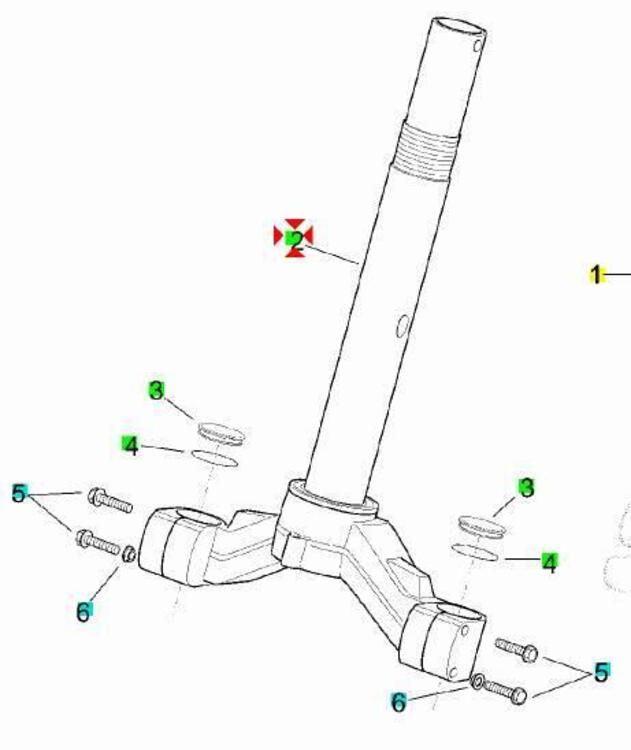 Piastra di sterzo Aprilia Scarabeo 125 AP8123904