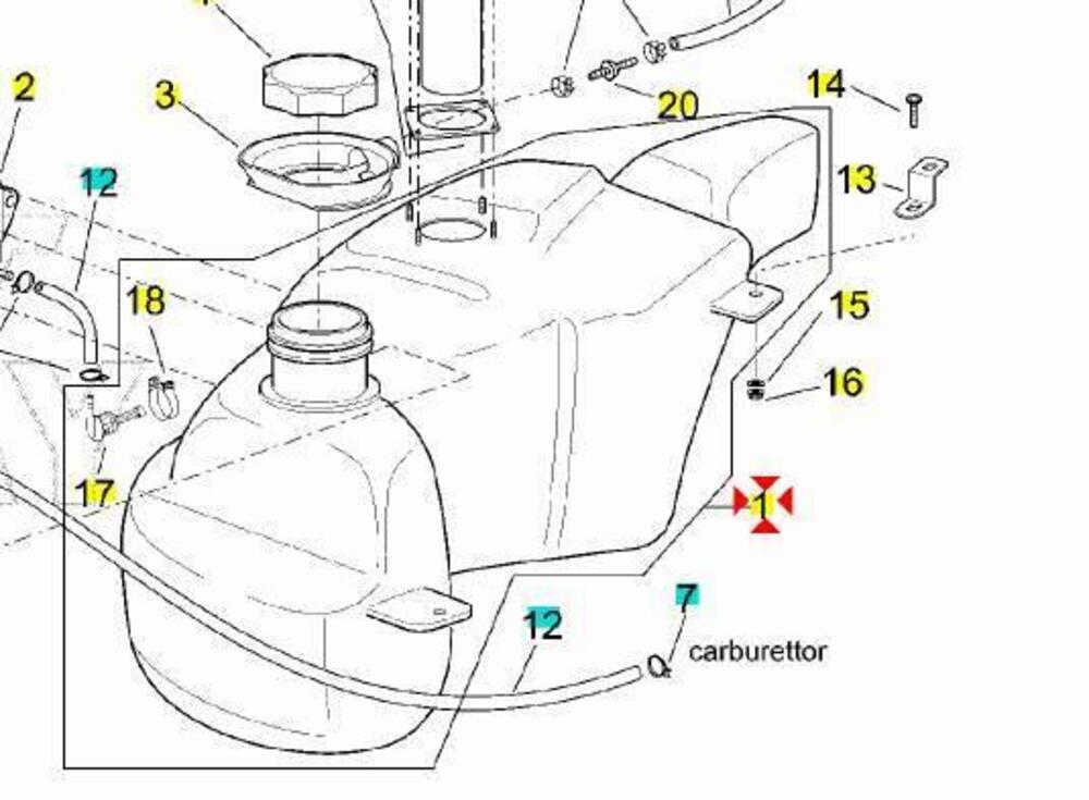 -Serbatoio benzina Aprilia Scarabeo 125 AP8139256