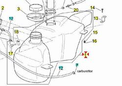 -Serbatoio benzina Aprilia Scarabeo 125 AP8139256