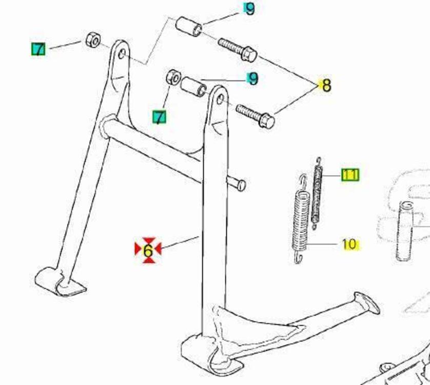 -Cavalletto centrale Aprilia Pegaso 650 AP8146271