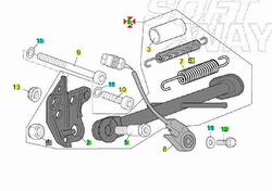 -Cavalletto laterale Aprilia Tuono R 1000 AP814694