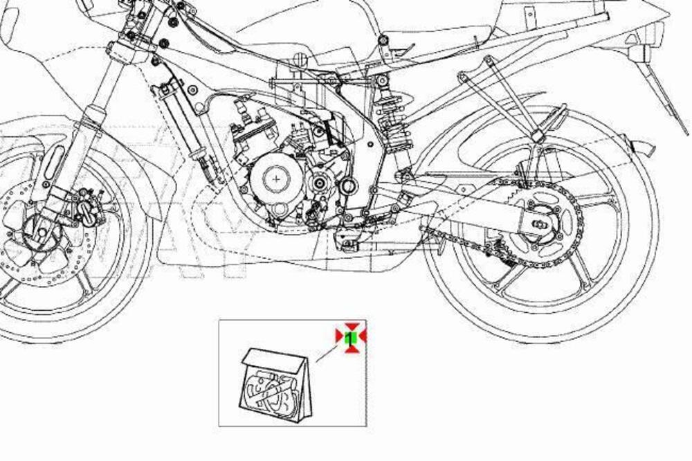 -Serie emblemi carene Aprilia RS125 AP8177067