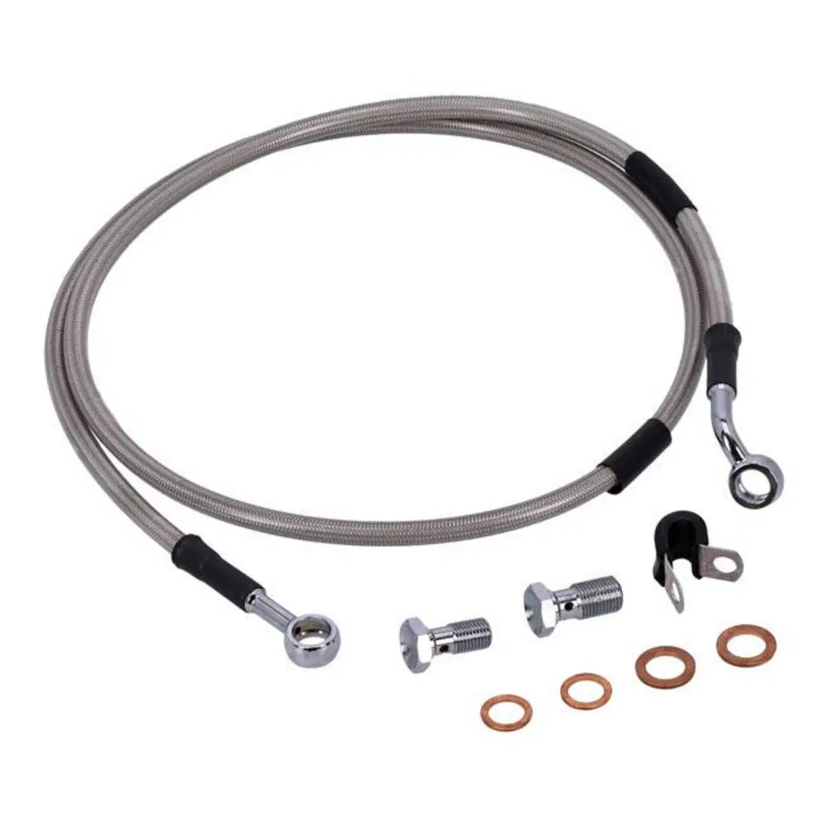 Tubo freno ant treccia inox per Dyna FXD dal 1996 Goodridge