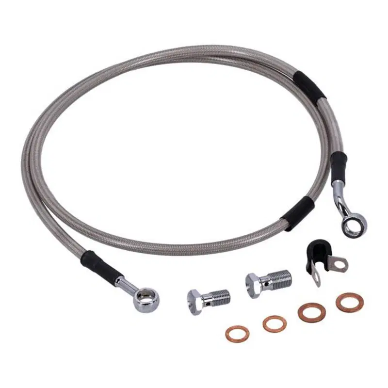 Tubo freno ant treccia inox per Dyna FXD dal 1996 Goodridge