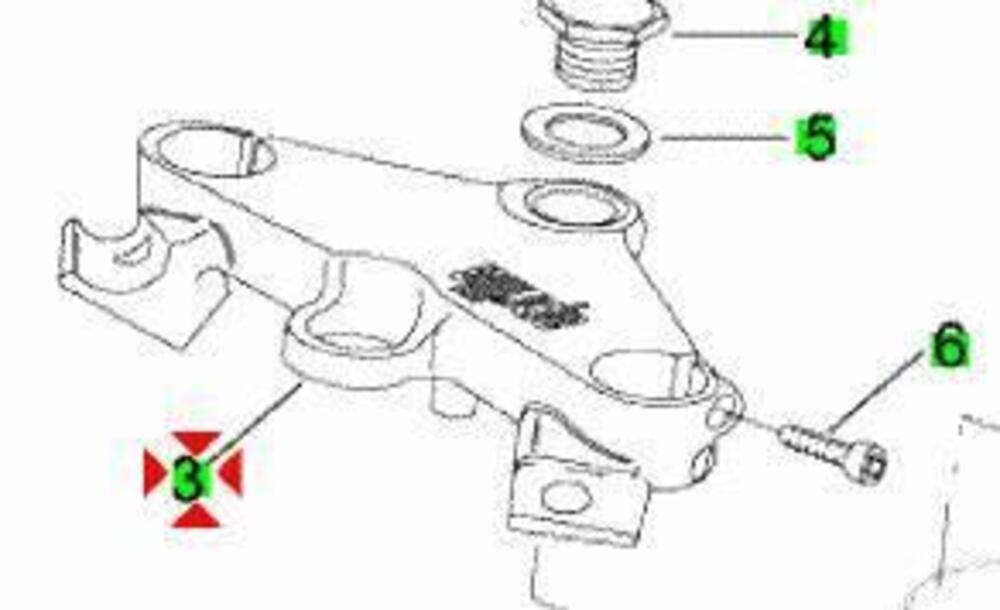 Piastra superiore Aprilia RS50 AP8203587