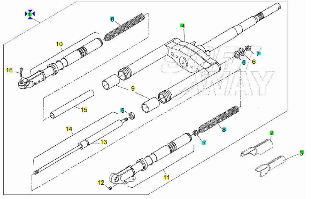 Forcella completa Aprilia Rally 50 AP8203696