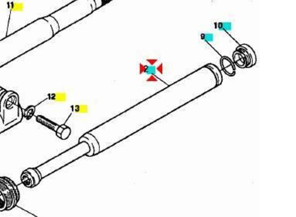 Pompante forcella Showa SR 50 AP8203697 Aprilia