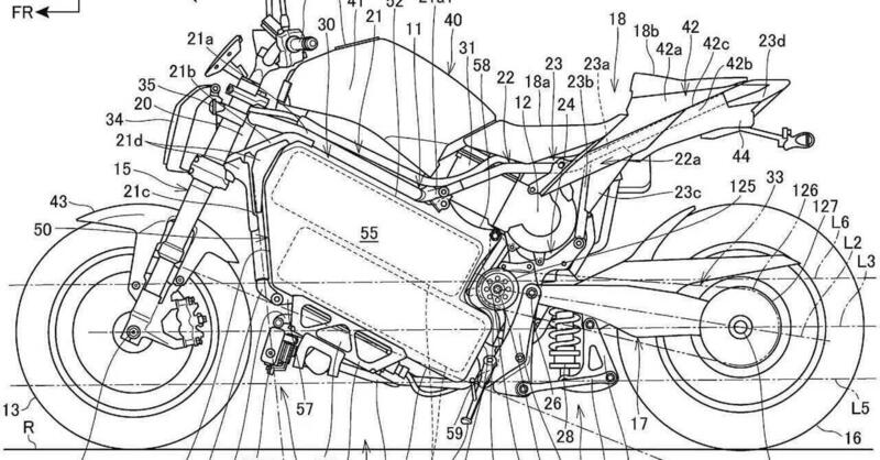 E se la CB1000 Hornet fosse elettrica? Ecco cosa ci mostra un brevetto