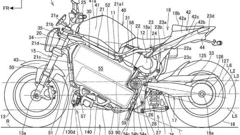 E se la CB1000 Hornet fosse elettrica? Ecco cosa ci mostra un brevetto