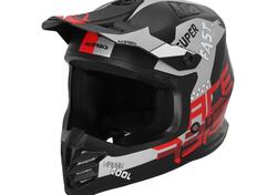 Casco cross bambino PROFILE JUNIOR Nero Rosso Acerbis