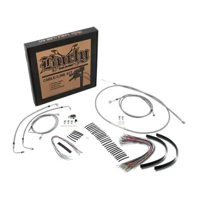 Kit cavi per manubrio 15'' (33cm) treccia inox per 