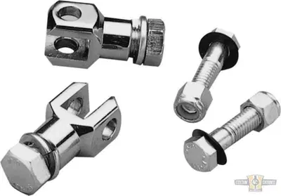 Supporti Pedaline paramotore cromati con bulloni d 