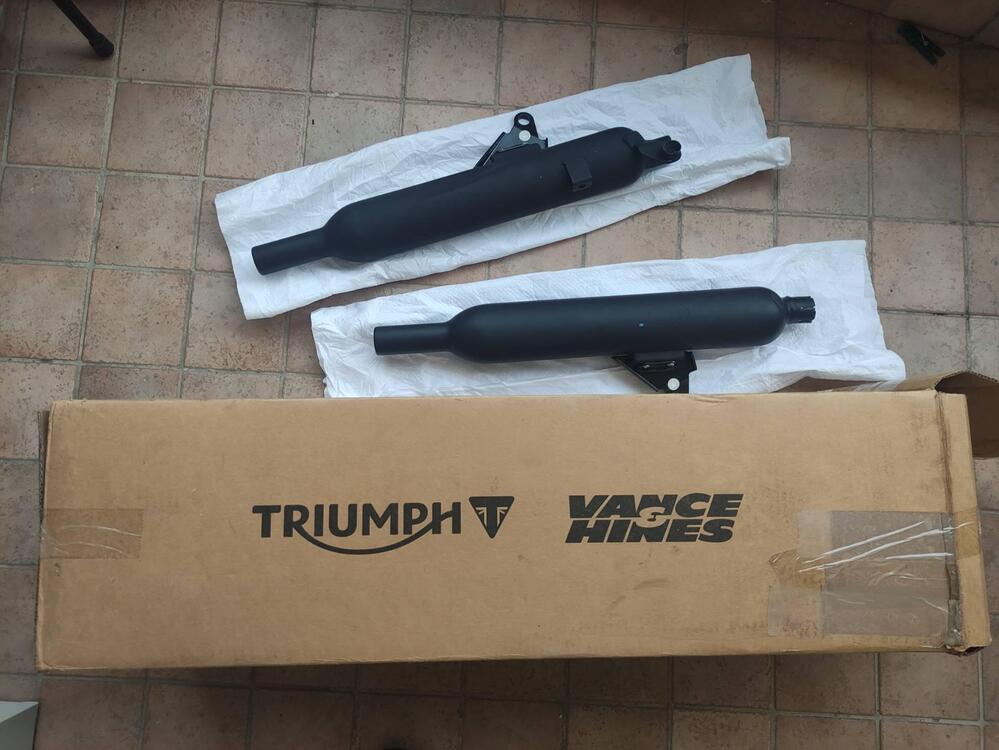 Terminali scarico Bonneville T120 black Triumph