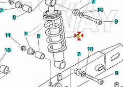 Ammortizzatore posteriore Aprilia RS50 AP8203818