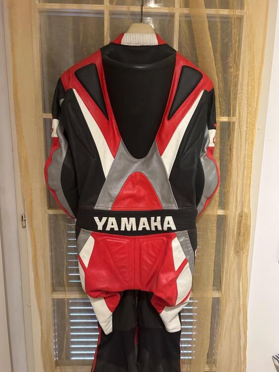 Tuta moto intera in pelle Yamaha