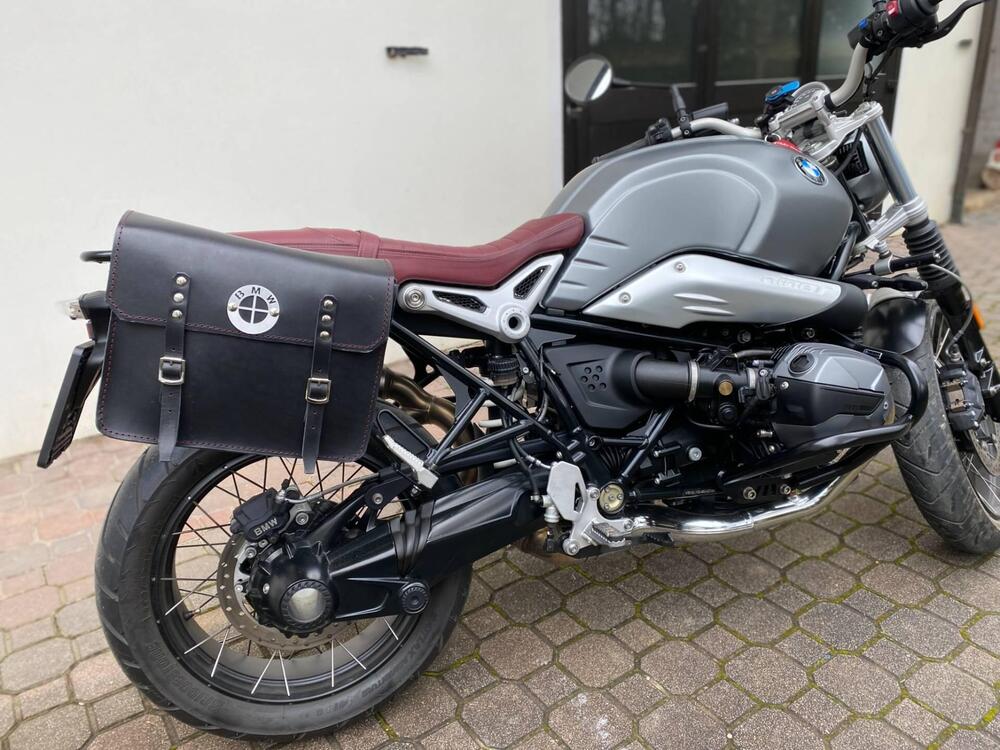 Bmw Ninet-Scrambler-Pure:Borsa pelle con logo+OMAG Prodotto fatto a mano (4)