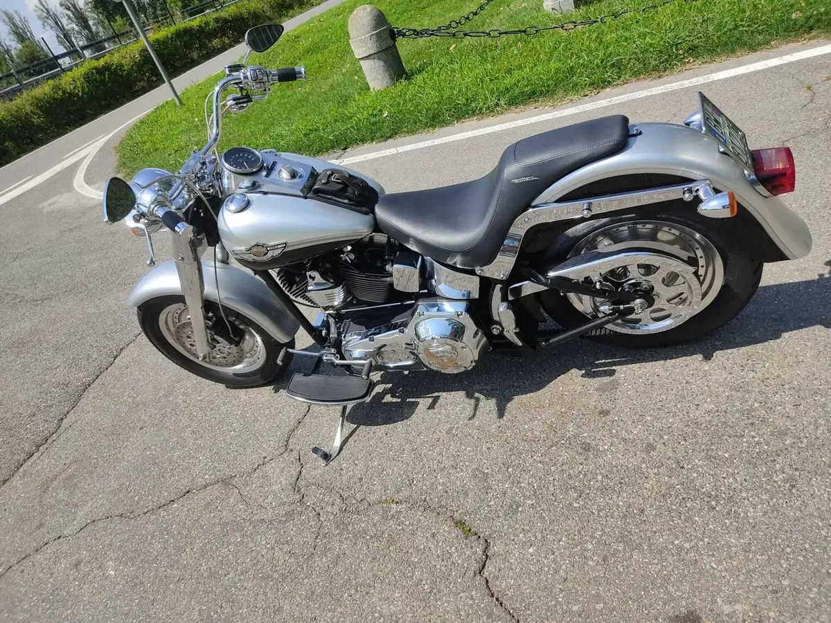 Harley-Davidson Fat Boy anniversario 100 anni bi-color argento e nero (20)