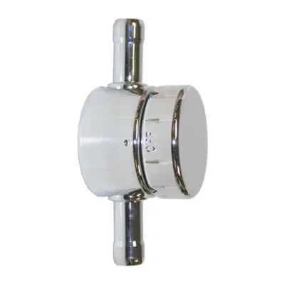 Rubinetto benzina cromato universale in linea per 