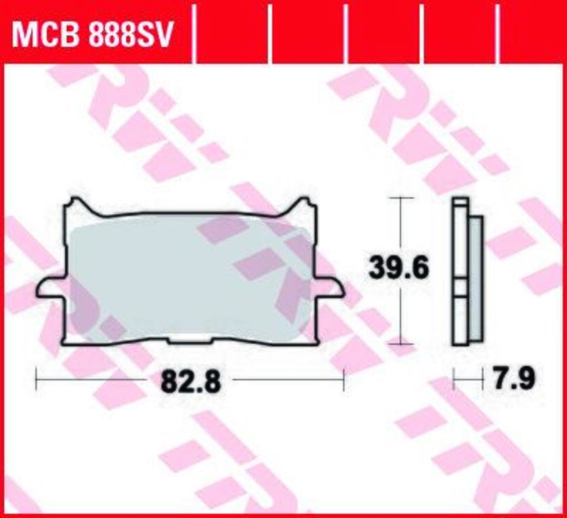 Coppia pastiglie freno anteriori MCB888SV TRW sint 