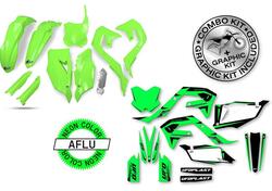 Kit plastiche+decals Ufo Apodis Kawasaki Verde flu 