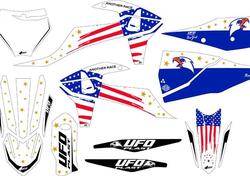 Kit grafica Ufo Patriot per Ktm Bianco UFO 