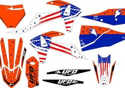 Kit grafica Ufo Patriot per Ktm Arancione fluo UFO 