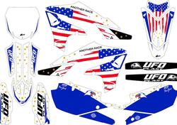 Kit grafica Ufo Patriot per Yamaha Bianco UFO 