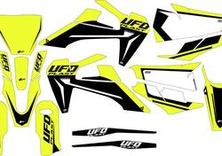 Kit grafica Ufo Stokes per Husqvarna Giallo fluo U 