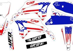 Kit grafica Ufo Patriot per Honda Bianco UFO 