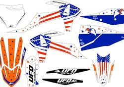 Kit grafica Ufo Patriot per Ktm oem UFO 