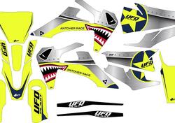 Kit grafica Ufo Thunder per Husqvarna Giallo fluo 