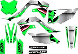 Kit grafica Ufo Thunder per Kawasaki Verde fluo UF 