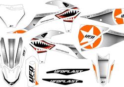 Kit grafica Ufo Thunder per Ktm Bianco UFO 