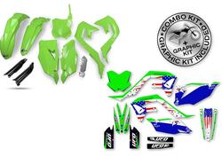 Kit plastiche+decals Ufo Patriot Kawasaki oem UFO 