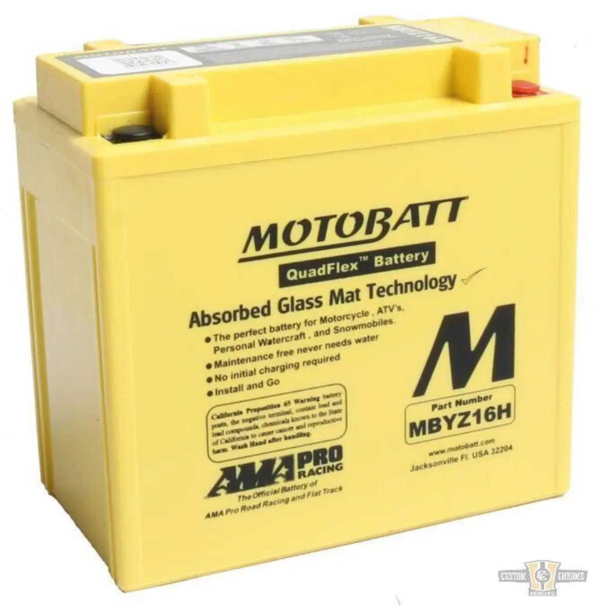 Batteria MOTOBATT gialla per Pan America 2021 e 20