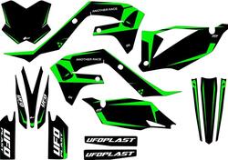 Kit grafica Ufo Tecna per Kawasaki Nero UFO 