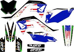 Kit grafica Ufo Patriot per Kawasaki Nero UFO 